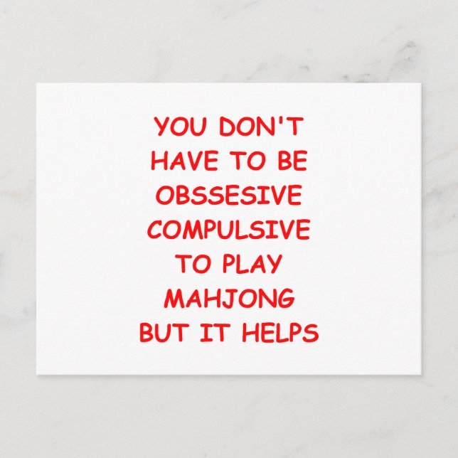 mahjong postcard (Front)