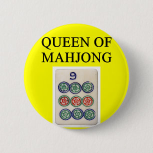 MAHJONG queen 2 Inch Round Button