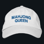 Mahjong Queen Funny Quote Custom Embroidered Hat<br><div class="desc">Show off your Mahjong pride in style with this "Mahjong Queen" embroidered cap! Perfect for Mahjong lovers and game enthusiasts, this adjustable hat adds a playful touch to your wardrobe while keeping you cool and comfortable. Whether you're playing at your local Mahjong club or just love the game, this cap...</div>