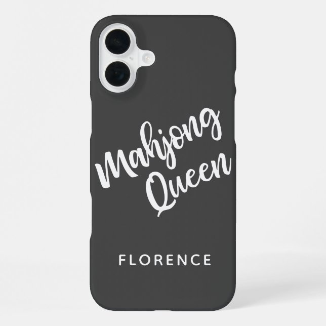 Mahjong Queen Personalized iPhone Case (Back)