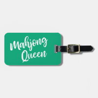Mahjong Queen Personalized Name in Green