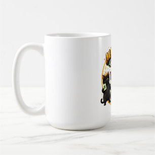 Mahjong Queens Club Cute Black Cats Coffee Mug