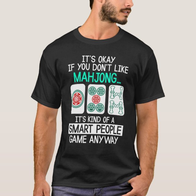 Mahjong Smart People Tee China Game For Men Women (Front)
