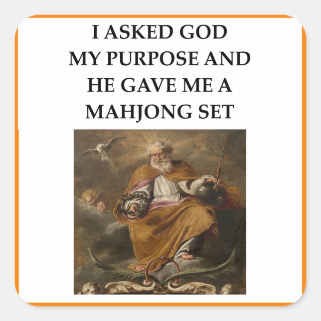 MAHJONG SQUARE STICKER (Front)