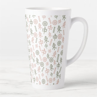 Mahjong Symbols Latte Mug