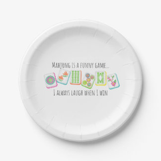 Mahjong-Themed Paper Plate