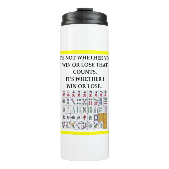mahjong thermal tumbler (Front)