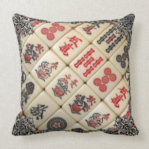 Mahjong Throw Pillow