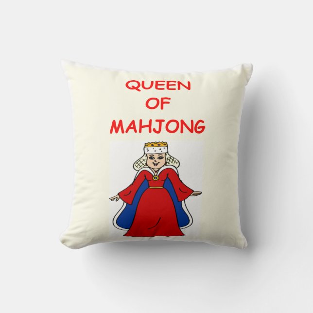 mahjong throw pillow (Front)