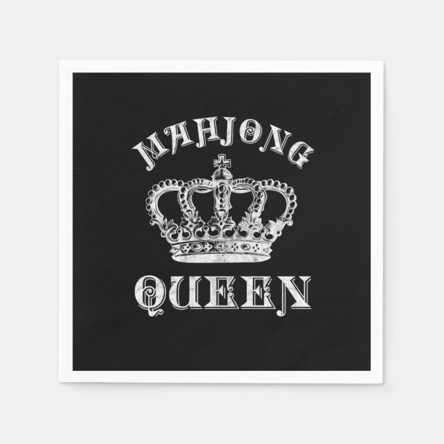 Mahjong Tile Based Chinese Game Gambler Gamble Chi Napkin (Front)