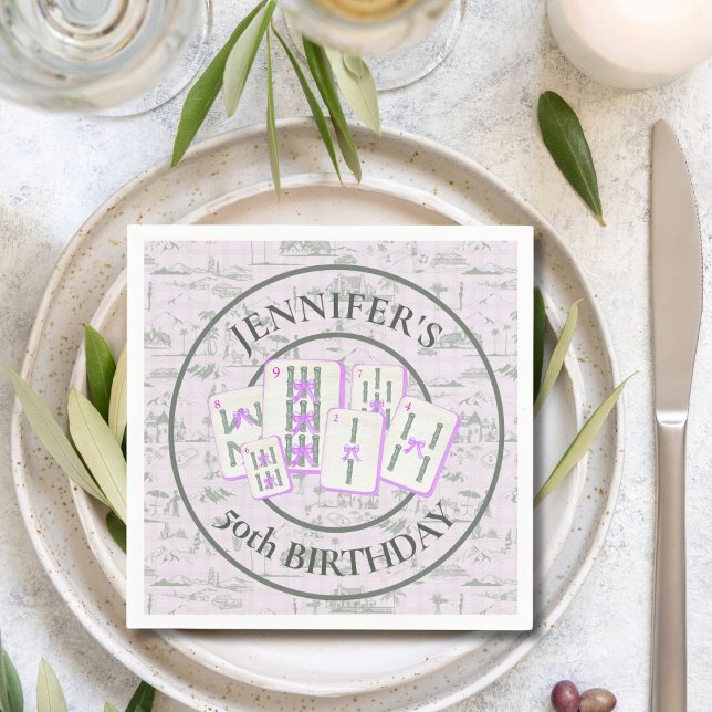 Mahjong Tile Napkins for Mahjong Party Decor (Creator Uploaded)