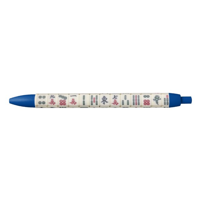 Mahjong Tiles Black Ink Pen (Front)