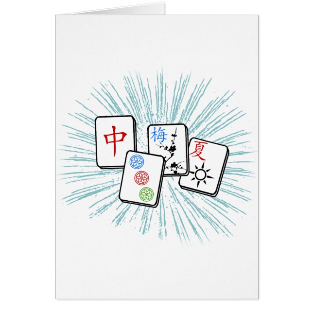 Mahjong Tiles Blue (Front)