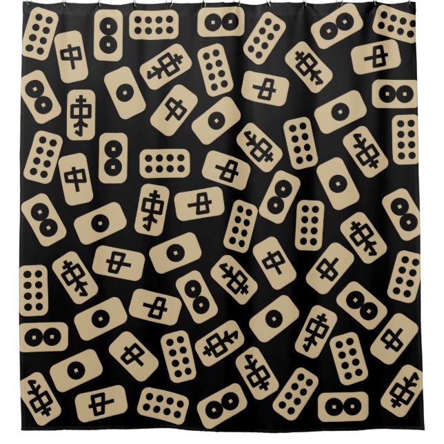 Mahjong tiles brown on black (Front)