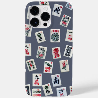 MahJong tiles design on dark blue Case-Mate iPhone 14 Pro Max Case