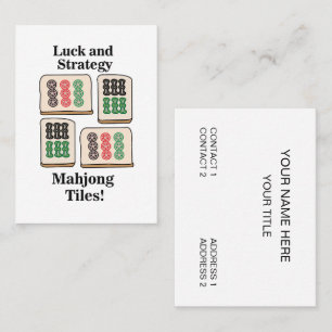 Mahjong Tiles Luck Strategy Game Business Card