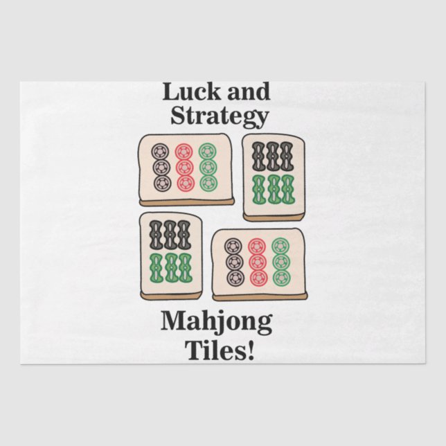 Mahjong Tiles Luck Strategy Player Fans Tissue Paper (Front)