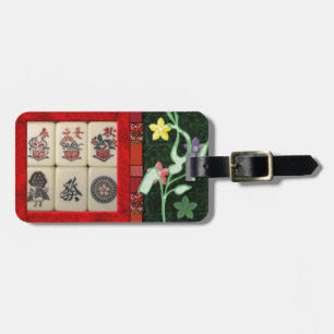 Mahjong tiles luggage tag