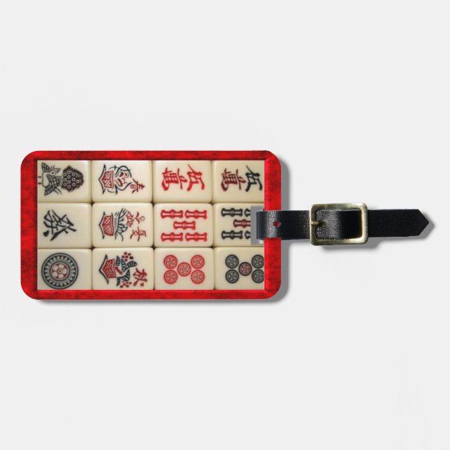 Mahjong tiles luggage tag (Front Horizontal)