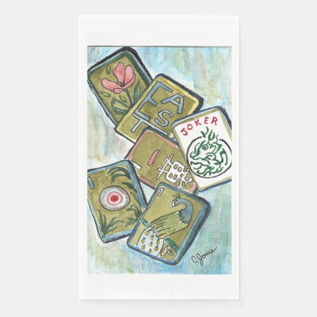 Mahjong Tiles Napkin (Front)