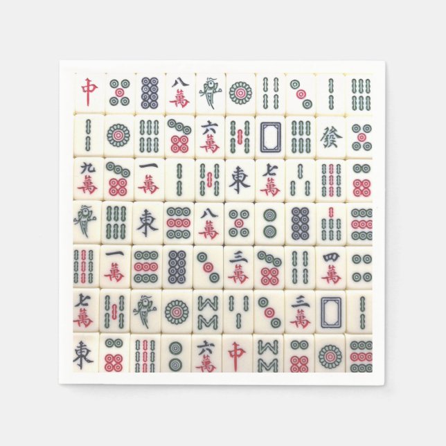 Mahjong Tiles Napkin (Front)