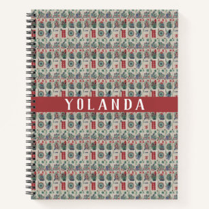 Mahjong Tiles Pattern Personalized Notebook