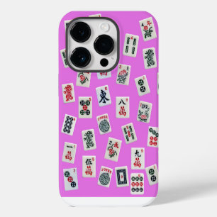 MahJong tiles photography on pink background Case-Mate iPhone 14 Pro Case