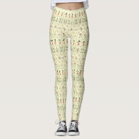 Mahjong Tiles Yoga Running Exercise Leggings