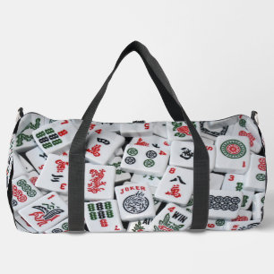 Mahjong Tiles Zippered Large Bag