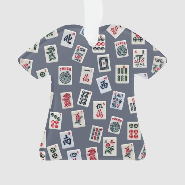 MahJong tuiles design photo sur bleu foncé (devant)