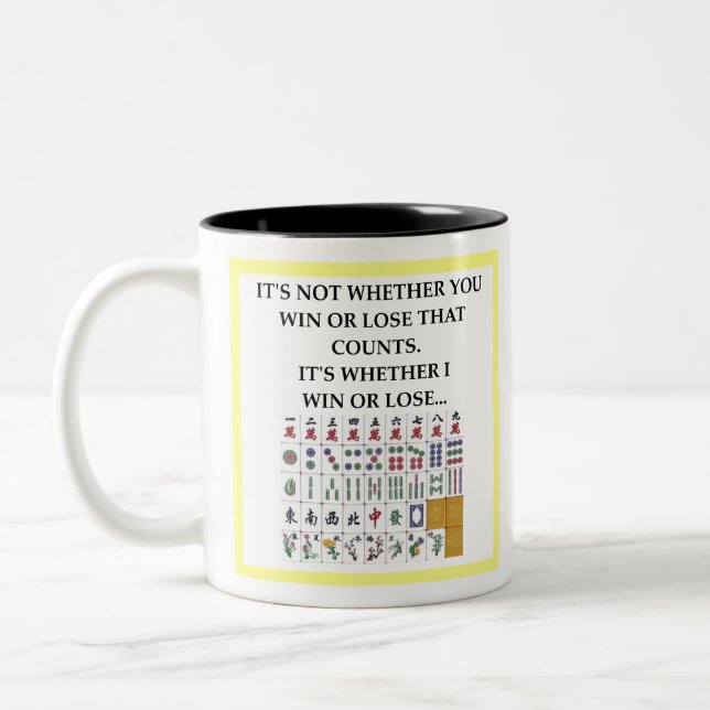 mahjong Two-Tone coffee mug (Left)