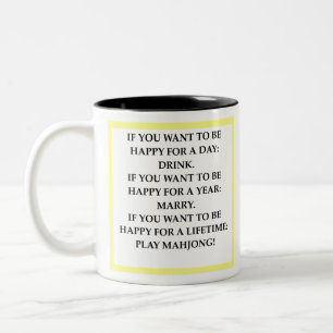 MAHJONG Two-Tone COFFEE MUG