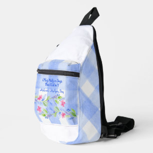 Mahjong Watercolor Flower Check Zip Tile Dice Bag 