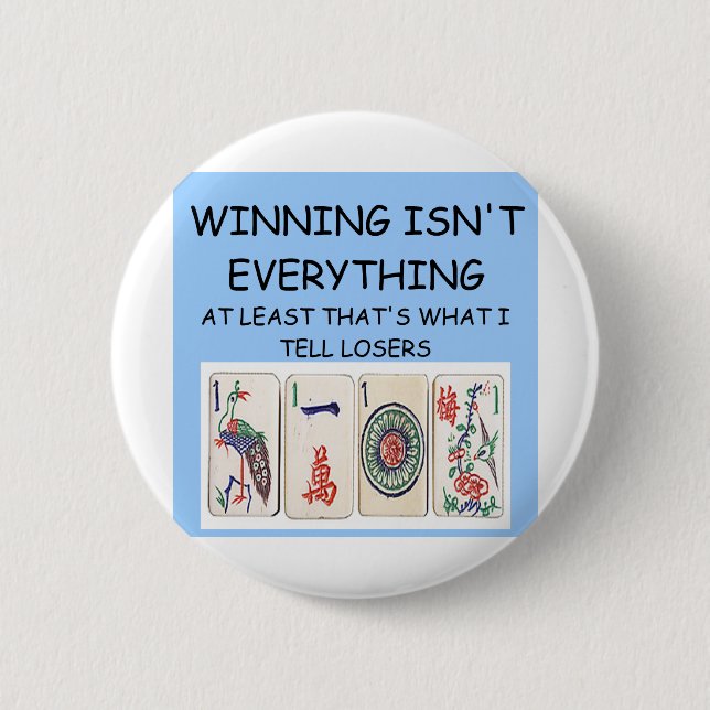MAHJONG winner 2 Inch Round Button (Front)