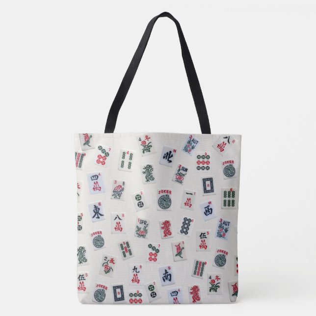 MahJongg game  tiles symbols design Tote Bag (Front)