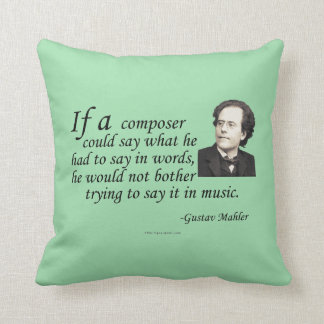 Mahler on Composing Throw Pillow