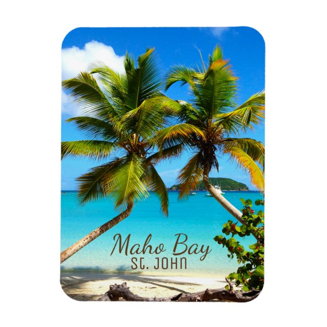 Maho Bay Beach Magnet flexible St. John (Vertical)