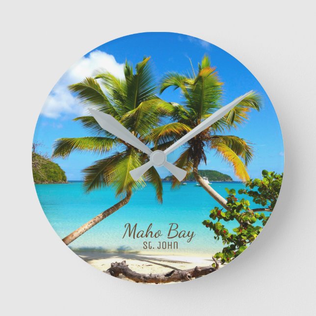 Maho Bay Beach St. John Horloge murale (Recto)