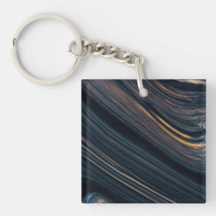 Mahogany Goldsheen Obsidian Keychain
