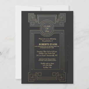 Mahogany Graduation Invitation