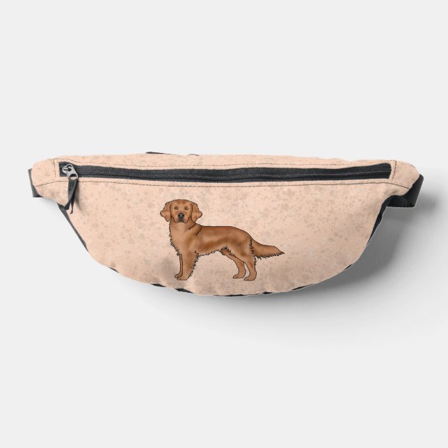Mahogany Red Golden Retriever Cute Cartoon Dog Fanny Pack (Lay Down)