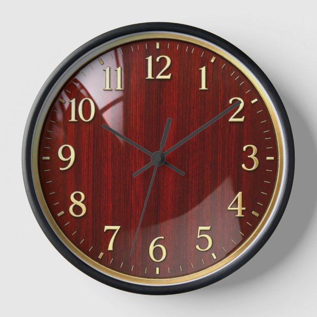 Mahogany Red Wood decorative clock (Front)