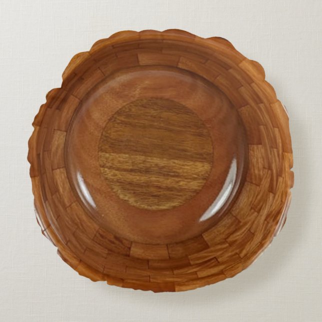 MAHOGANY SEGMENTED BOWL ROUND PILLOW (Front)