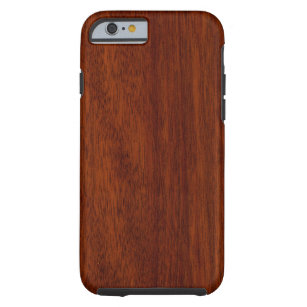 Mahogany Wood Grain Print Background Tough iPhone 6 Case