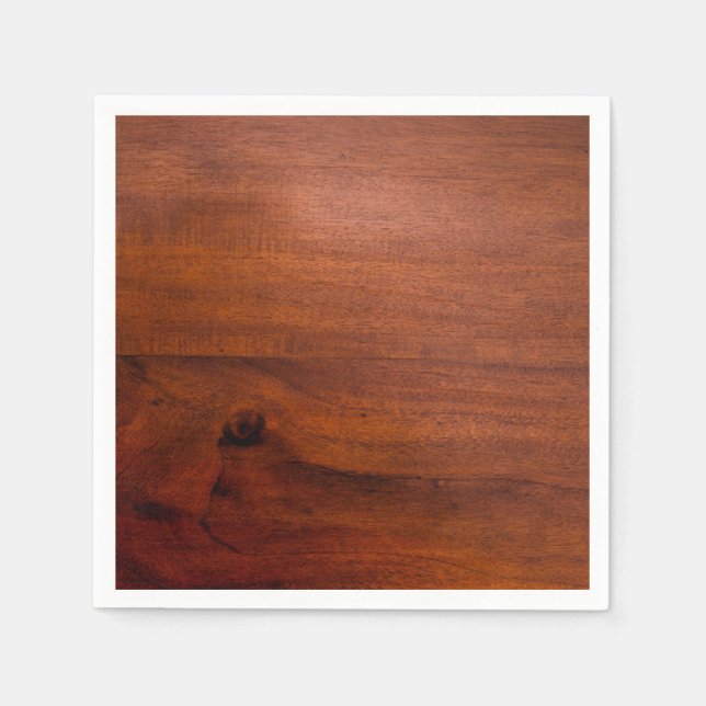 Mahogany Wood Surface Napkin (Front)