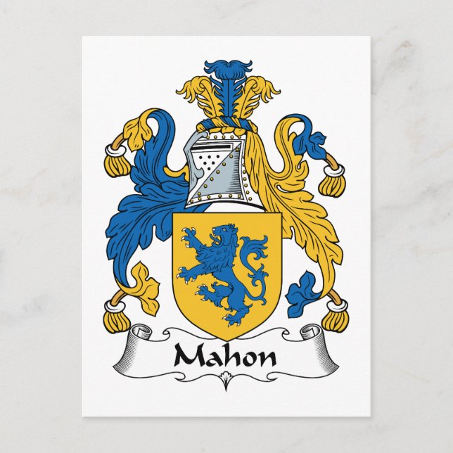 Mahon Family Crest Postcard (Front)