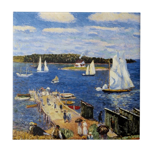 Mahone Bay by William Glackens Tile (Front)