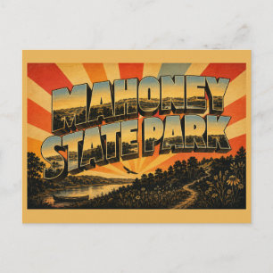 Mahoney State Park Nebraska River Bluffs Forest Postcard