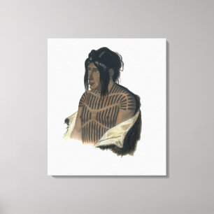 Mahsette-Kuiuab, Chief of the Cree Indians, plate Canvas Print