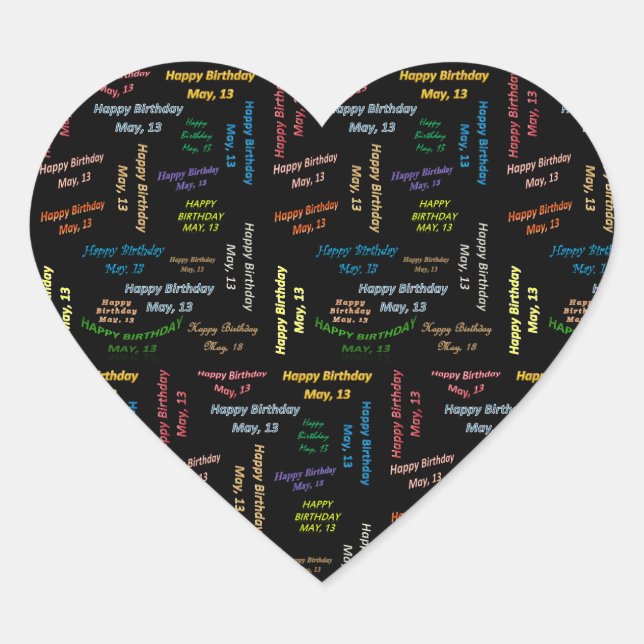 Mai, 13 Anniversaire Sticker (Devant)